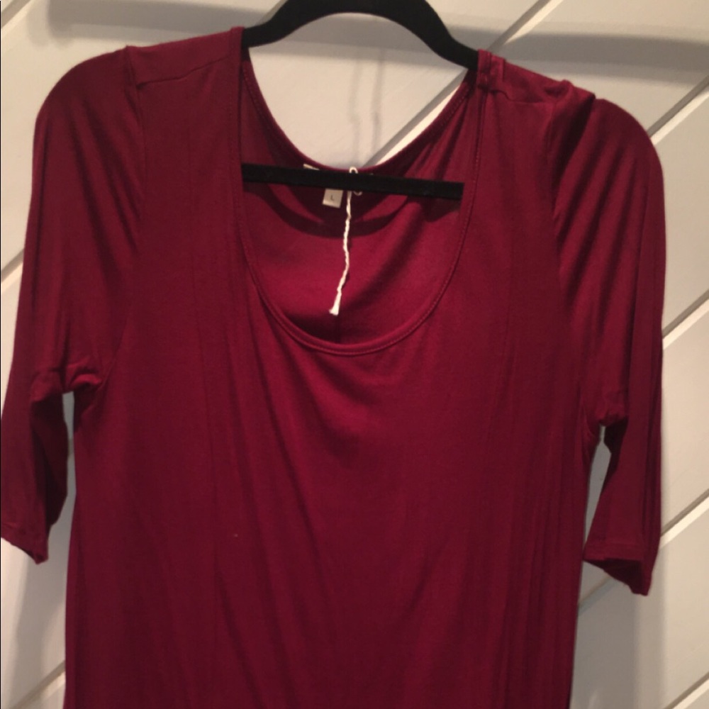 Red tunic top